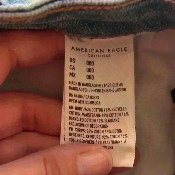 Womens size 000 American eagle brand jean shorts, #A537 - Picture 2 of 5